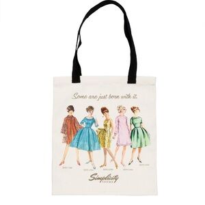 SIMPLICITY VINTAGE CANVAS SHOULDER TOTE - BORN WITH IT NEW